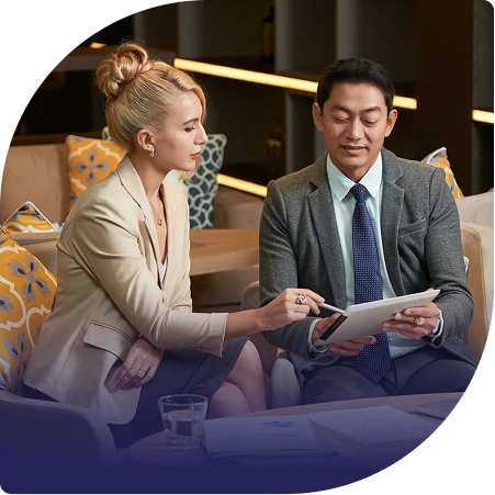 An Exodus consultant meeting a client
